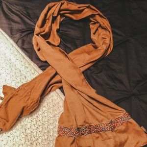Tan Tassel Scarf
